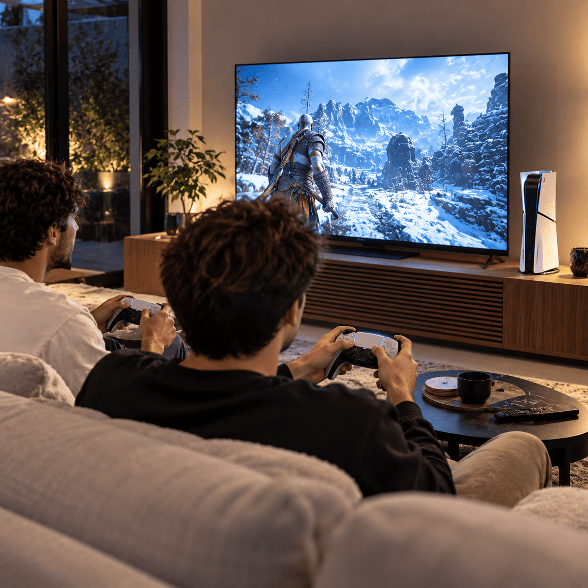 Console de Jeu Édition Numérique – Manette Sans Fil DualSense – Retour Haptique, Gâchettes Adaptatives et SSD Ultra-Rapide – Blanc