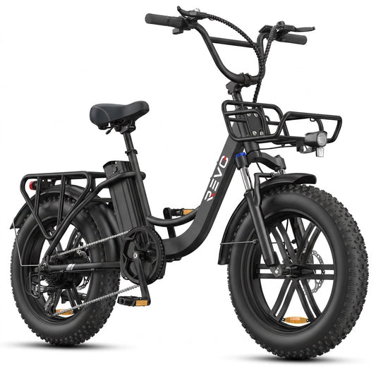 Vélo Électrique Fat Bike REVO Terra Boost – 250 W – Autonomie jusqu’à 126 km – Batterie 48 V 13 Ah – Couple 75 Nm – Pneus 20" x 4"