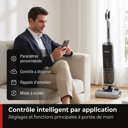 Aspirateur Balais Laveur REVO Hydrova 18 – 18 000 Pa, Nettoyage Eau & Poussière, Lavage 60 °C & Séchage Rapide