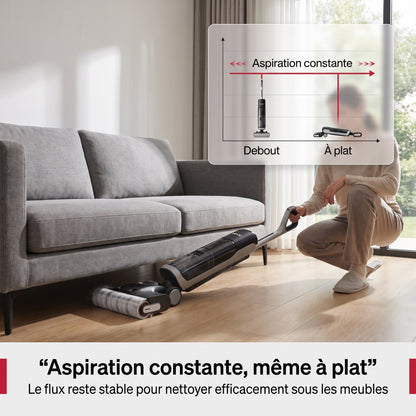 Aspirateur Balais Laveur REVO Hydrova 18 – 18 000 Pa, Nettoyage Eau & Poussière, Lavage 60 °C & Séchage Rapide