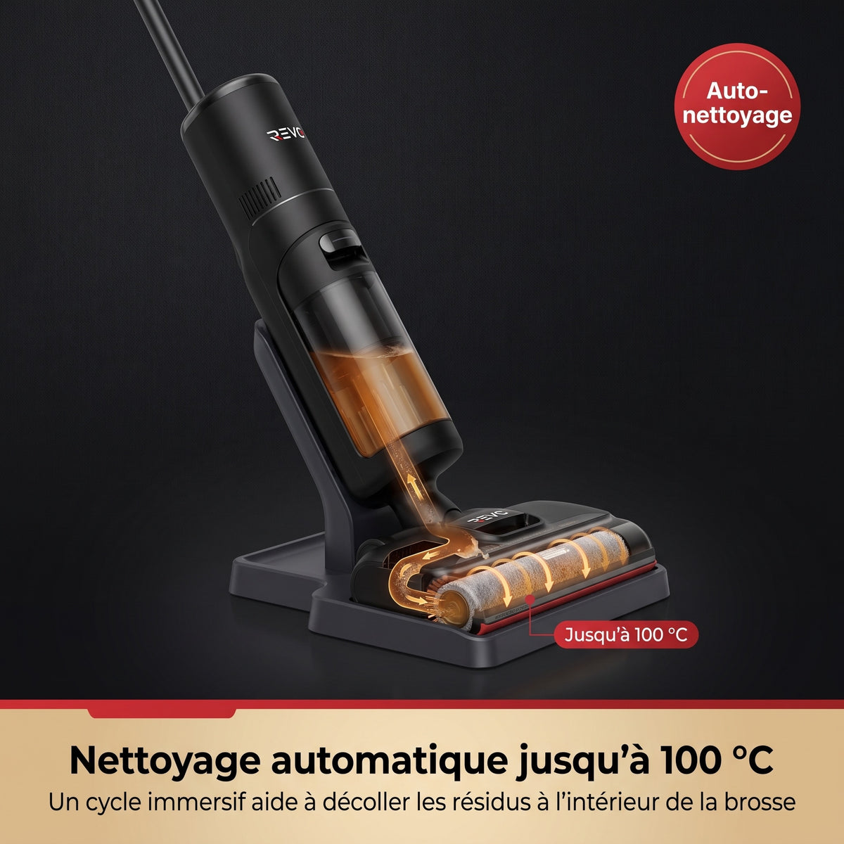Aspirateur Laveur REVO Aquaris 21 – 21 000 Pa, Autonettoyage 100 °C & Séchage Rapide 90 °C