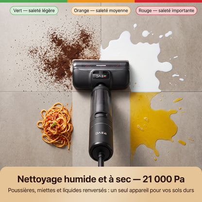 Aspirateur Laveur REVO Aquaris 21 – 21 000 Pa, Autonettoyage 100 °C & Séchage Rapide 90 °C