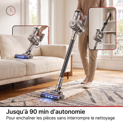 Aspirateur Balai Sans Fil REVO Axion 190 – 190 AW, Autonomie jusqu’à 90 min & Détection Intelligente de la Saleté