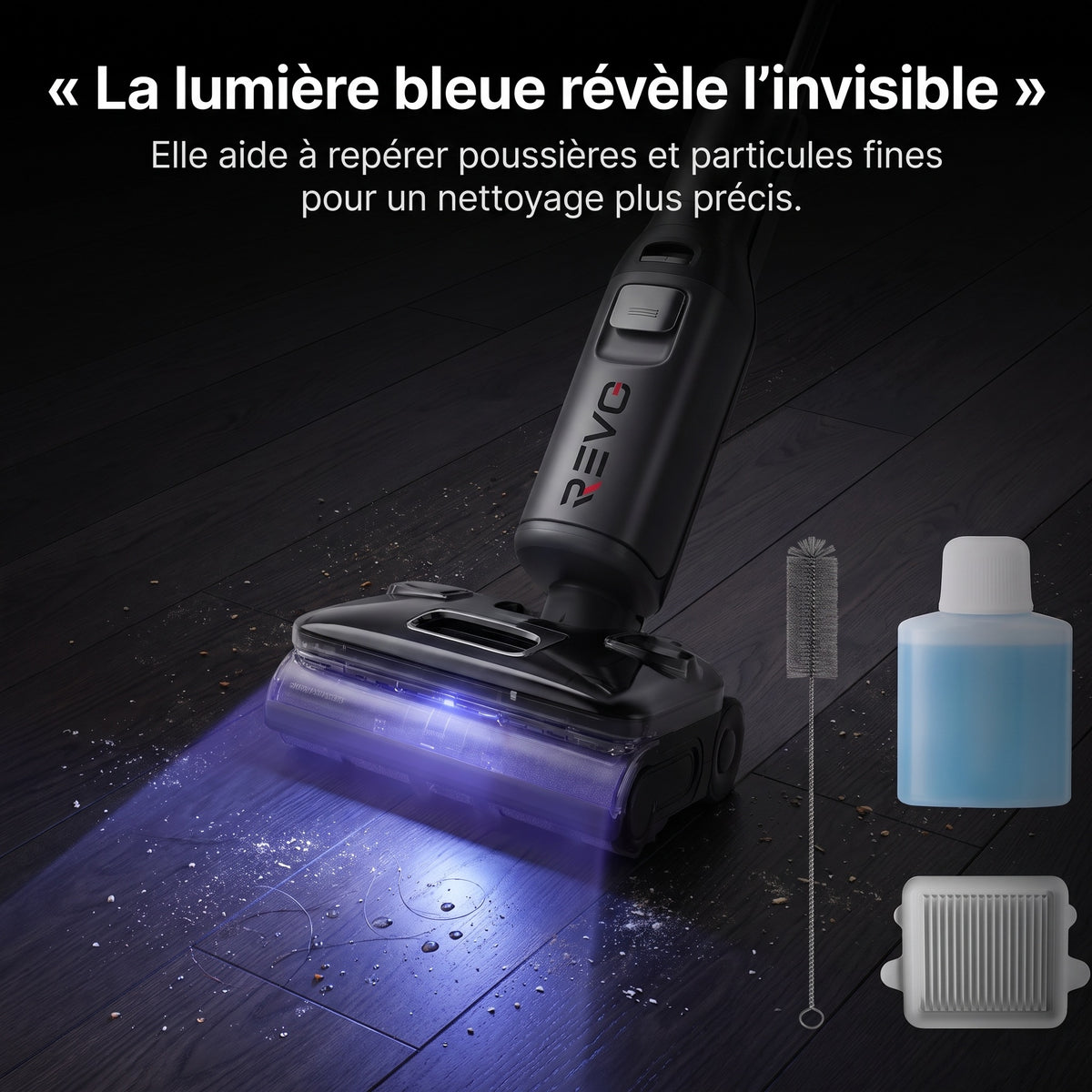 Aspirateur Laveur Vapeur REVO Thermis 22 – 22 000 Pa – Vapeur 180 °C, Eau Chaude 86 °C & Contrôle par Application