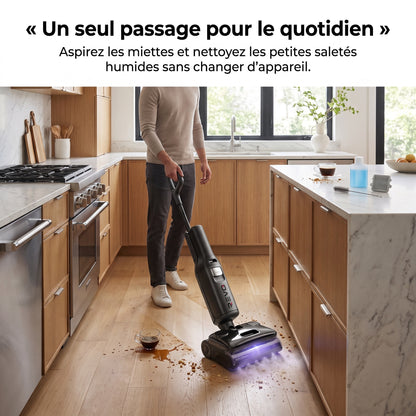 Aspirateur Laveur Vapeur REVO Thermis 22 – 22 000 Pa – Vapeur 180 °C, Eau Chaude 86 °C & Contrôle par Application
