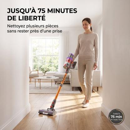 Aspirateur Balai Sans Fil REVO Flux 58 – 580 W, Jusqu’à 75 min d’Autonomie, Détection Automatique & Écran Tactile LED