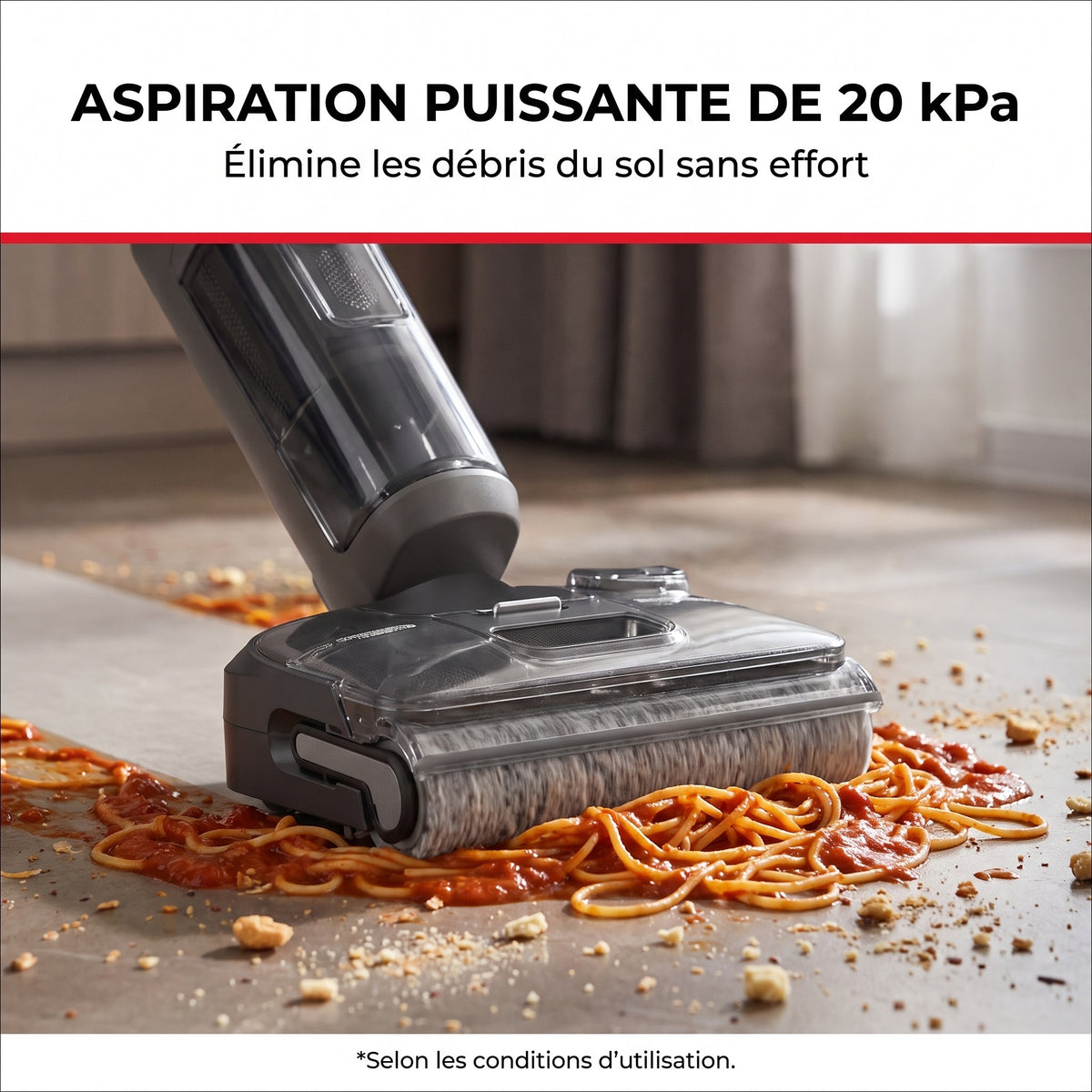 Aspirateur Laveur Sans Fil REVO Striva 20 - 20 kPa  – Inclinaison 180°, Autonomie 40 min & Auto-Nettoyage 85 °C