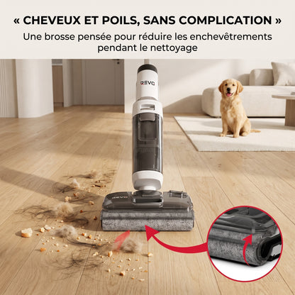 Aspirateur Laveur REVO Solvia 20 – 20 kPa, Inclinaison 180°, Auto-Nettoyage 70 °C & Autonomie 40 min