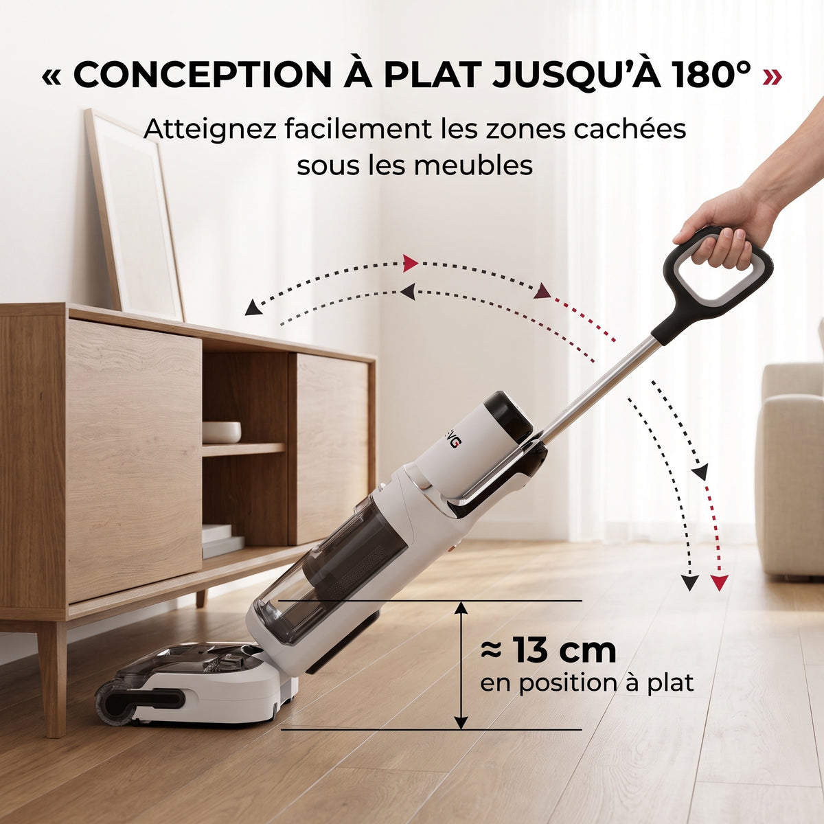 Aspirateur Laveur REVO Solvia 20 – 20 kPa, Inclinaison 180°, Auto-Nettoyage 70 °C & Autonomie 40 min