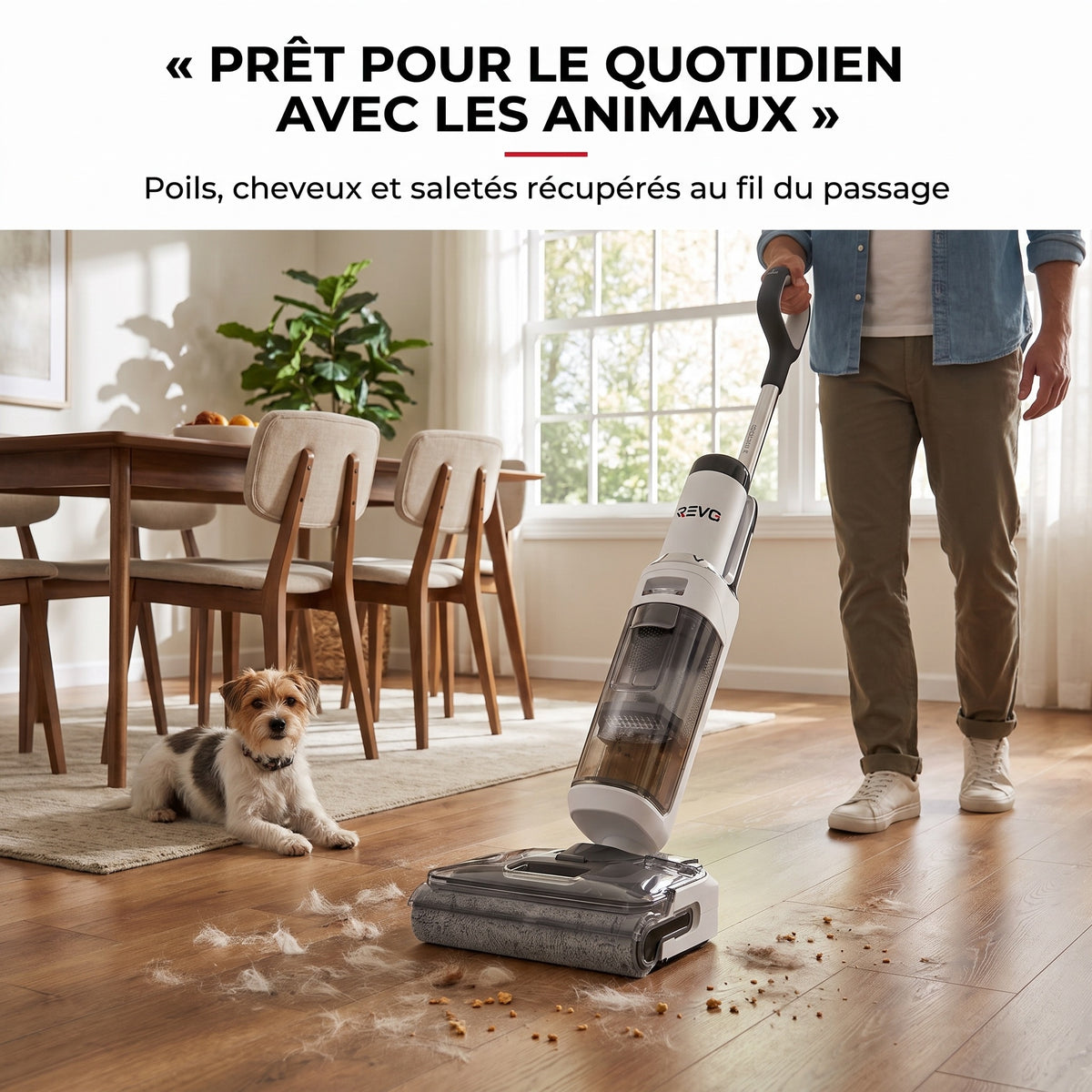 Aspirateur Laveur REVO Solvia 20 – 20 kPa, Inclinaison 180°, Auto-Nettoyage 70 °C & Autonomie 40 min