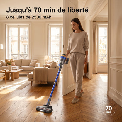 Aspirateur Balai Sans Fil REVO Stratos 55 – 55 kPa, 650 W, jusqu’à 70 min & Bac 1,6 L