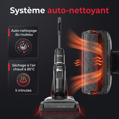 Aspirateur Laveur Sans Fil REVO Glide 21 – 21 000 Pa, Position à Plat 180°, Autonomie 50 min & Auto-Nettoyage 85°C