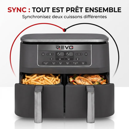 Fonction Sync du Air Fryer REVO Synora 7.6