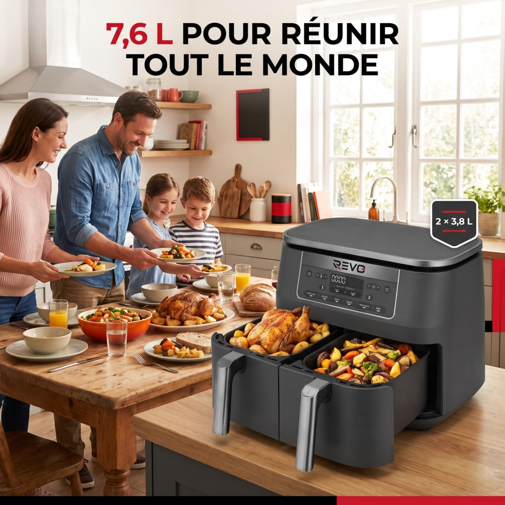 Air Fryer REVO Synora 7.6 pour les repas en famille